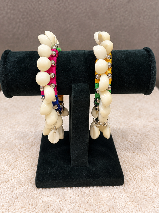 Multicolour Cowrie Shell Bangles