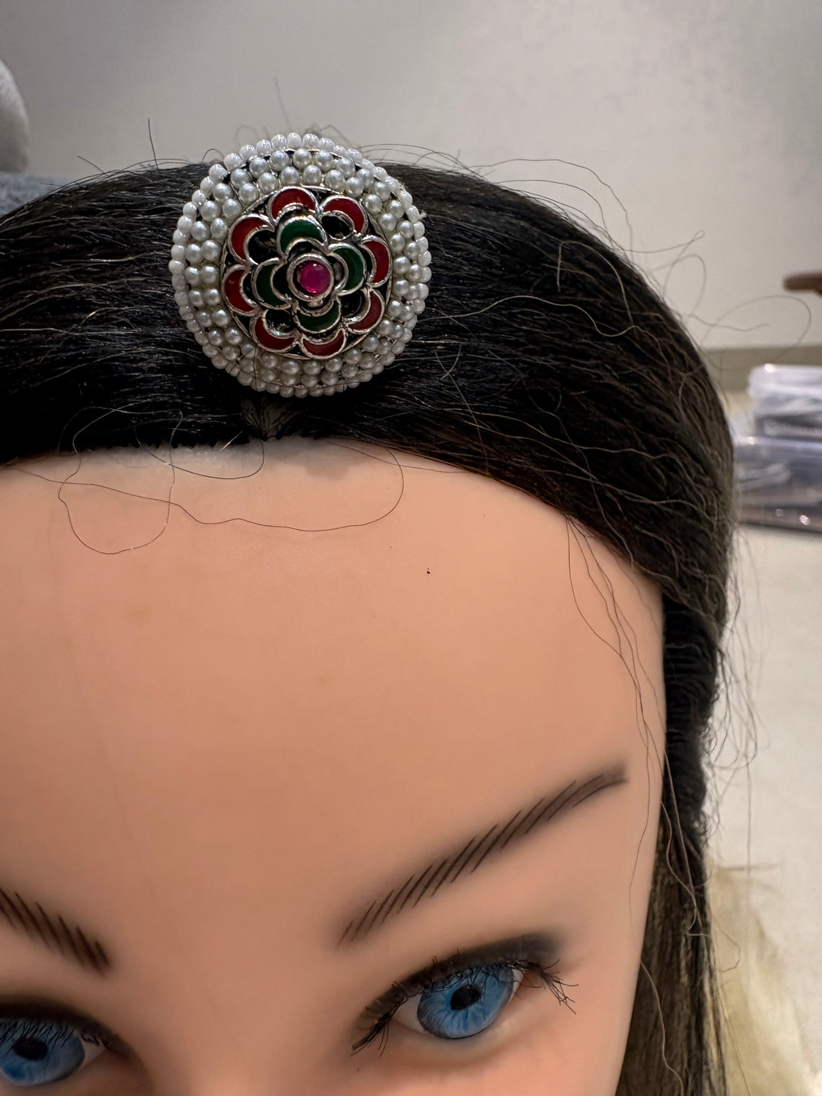 Multicolor Pearl Rakhdi Tikka