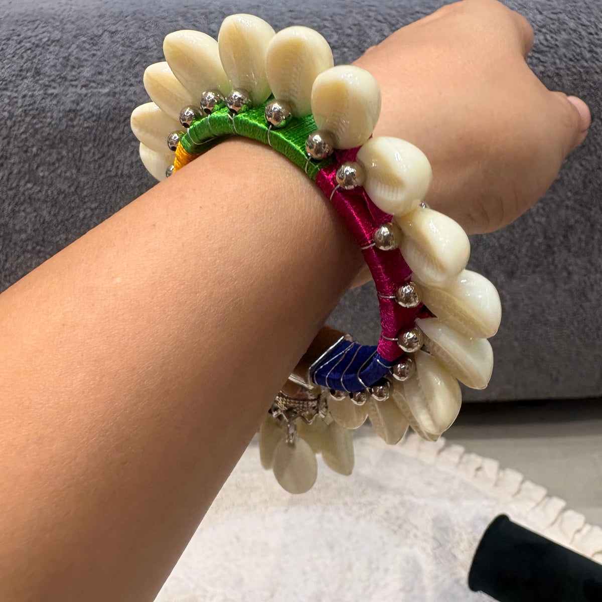 Multicolour Cowrie Shell Bangles